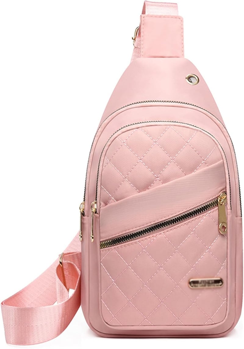🎒Versatile large capacity crossbody bag- casual solid color，Quilted waist bag