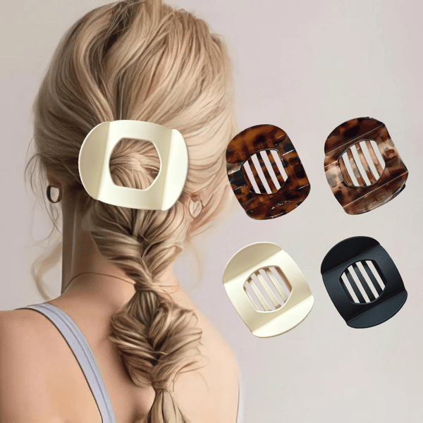 🎁💖Casual Versatile Solid Colour Lay Flat Hair Clip