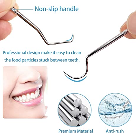 🔥 50% OFF 🎉 | 😬 Remove Stuck Food Easily | 🇩🇪 German Precision 0.1mm Stainless Steel Toothpick Set ✨🏆