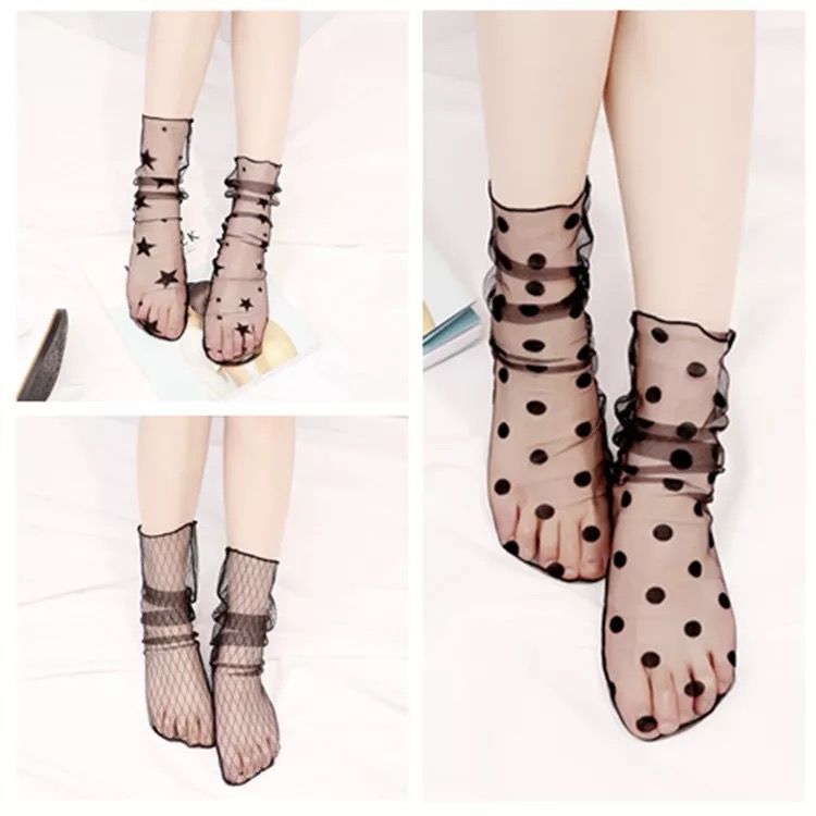 🔥Women's Fashion Ultrathin Sheer Mesh Socks (3pcs)