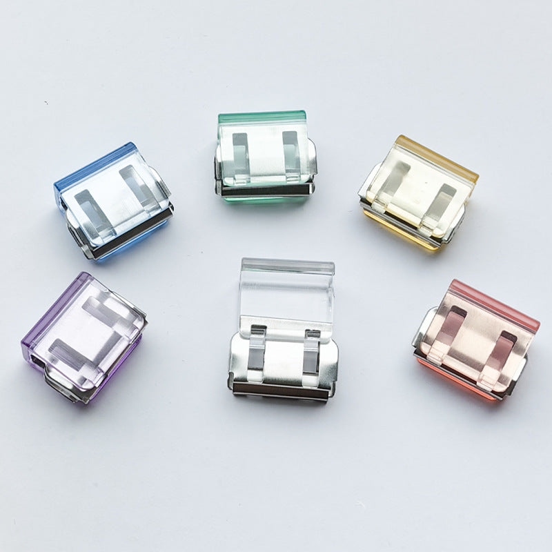 🌈 20 PCS Colorful Transparent Paper Clips – Reusable Paper & Document Holders✨