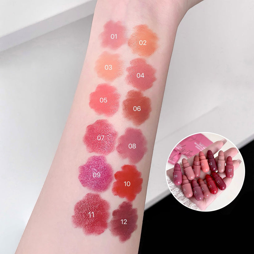💋💄12-Color Matte Capsule Lipstick Set – Waterproof and Long-Lasting