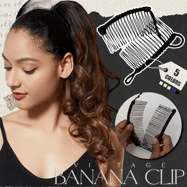 🔥Vintage Stretchy Banana Hair Clip (Buy 1 Get 1 Free🔥🔥)