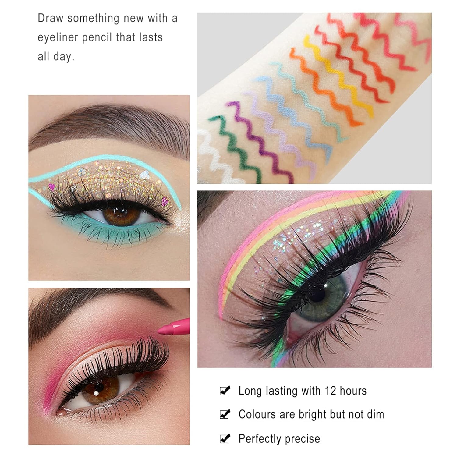 Multi-Color Waterproof Long-Lasting Eyeliner Pencil