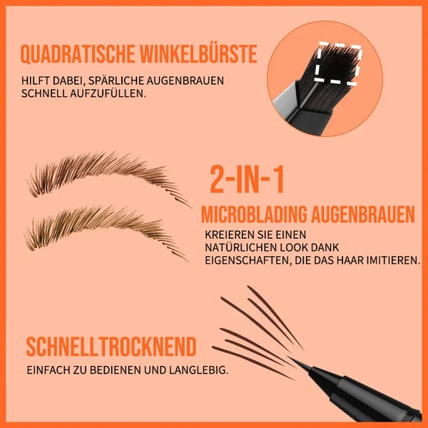 🔥4D Brow Pencil: Waterproof Microblading + Double-Ended Brush