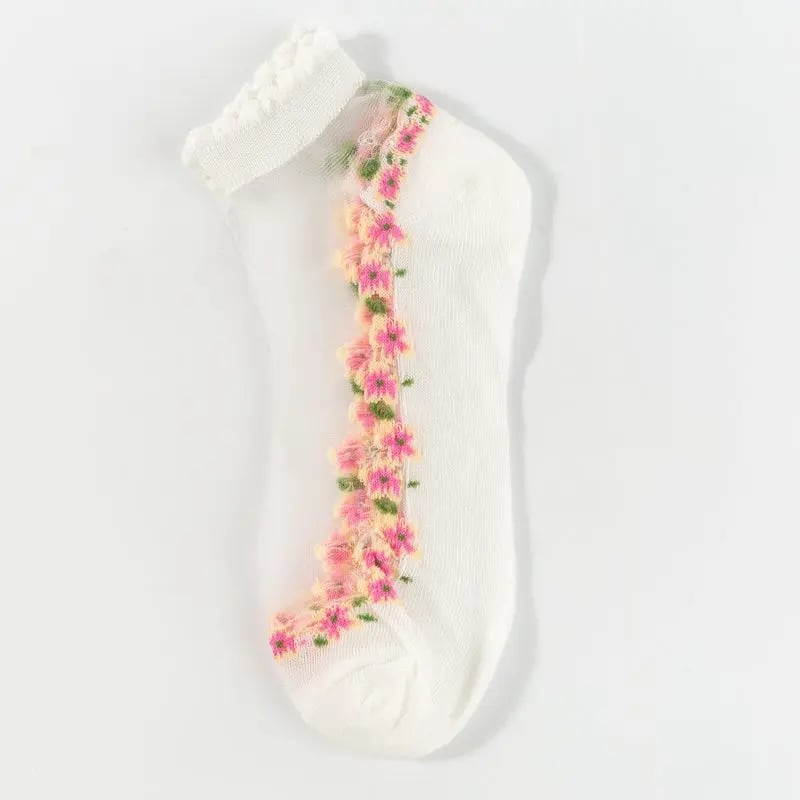 🌺 Floral Lace Women's Spring/Summer Short Socks