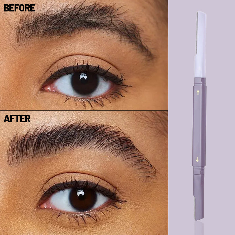 Double-sided eyebrow trimmer