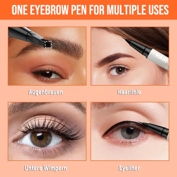 🔥4D Brow Pencil: Waterproof Microblading + Double-Ended Brush