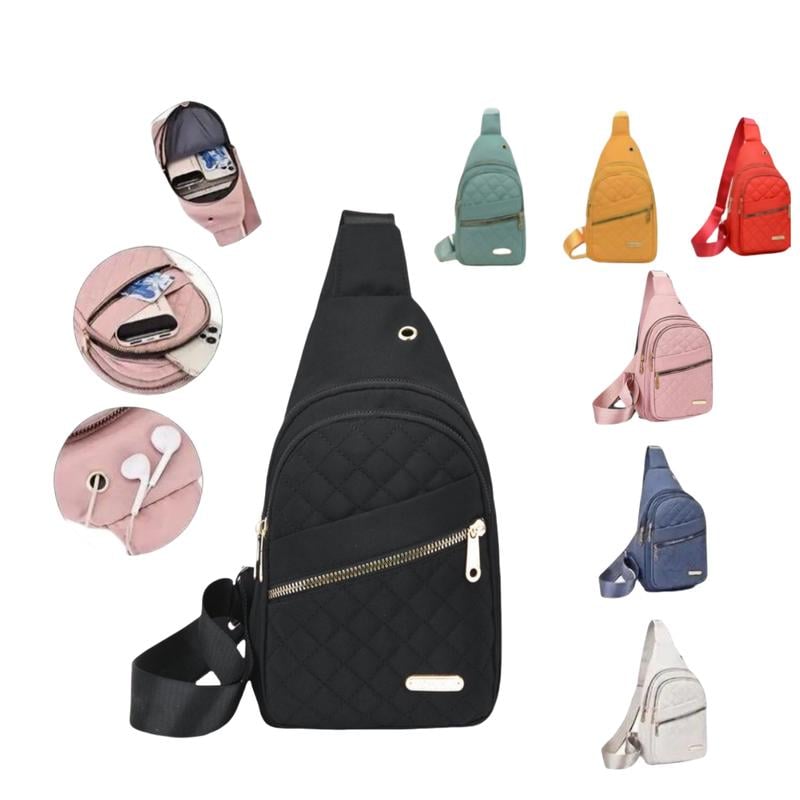 🎒Versatile large capacity crossbody bag- casual solid color，Quilted waist bag