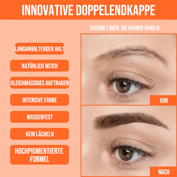 🔥4D Brow Pencil: Waterproof Microblading + Double-Ended Brush
