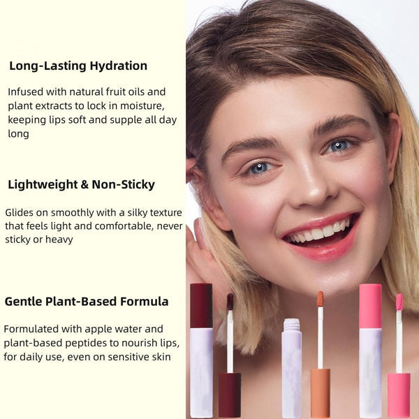 🎁LAST DAY SALE 55% OFF🔥-✨Lips Staining Lip Oil (Non-Sticky | Non-Smudge | 24H Long-Lasting👄)