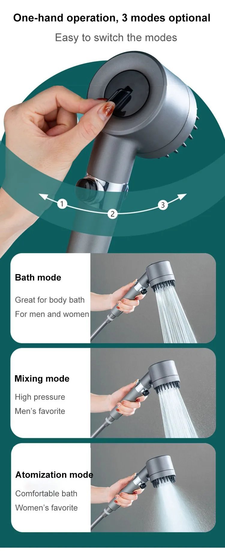 German multifunctional massage shower