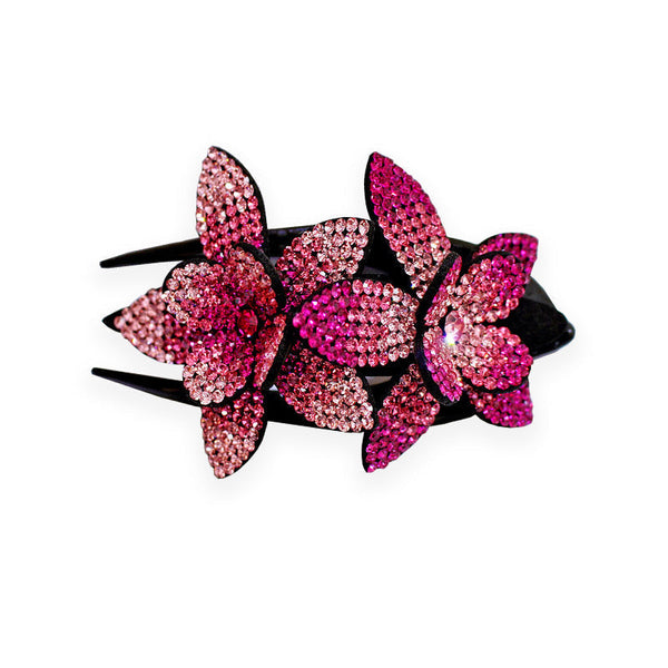 ✨✨Hair clip - with flower-shaped rhinestones✨(2pcs)
