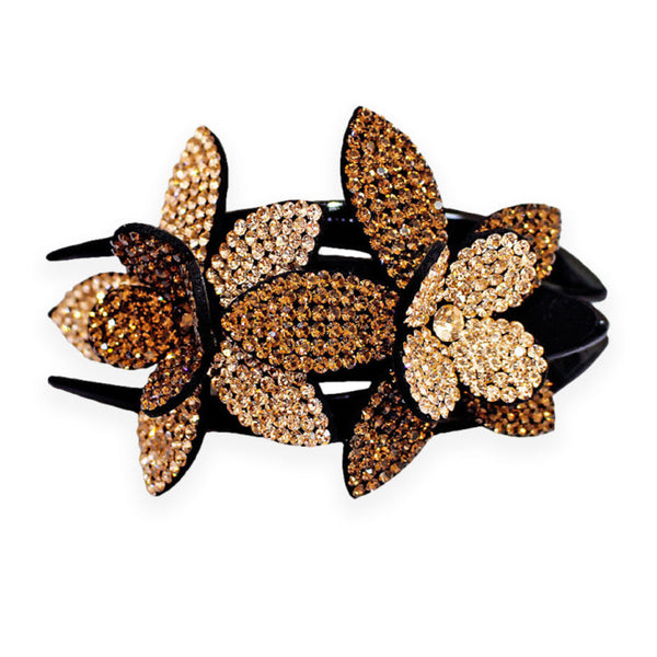 ✨✨Hair clip - with flower-shaped rhinestones✨(2pcs)