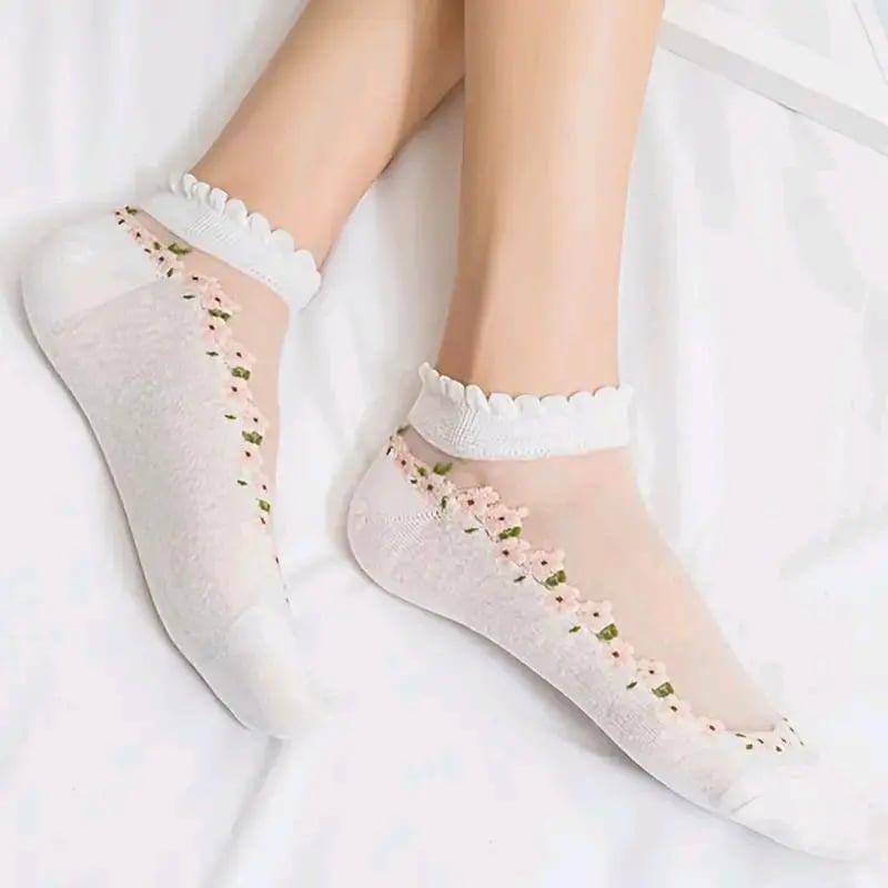 🌺 Floral Lace Women's Spring/Summer Short Socks