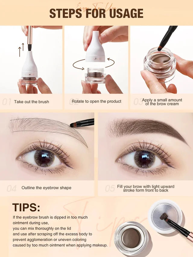 🔥 Long-lasting, smudge-proof, waterproof eyebrow cream
