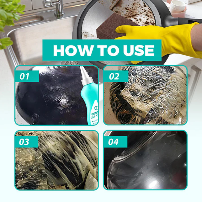 Gel Cleaner for cookware Bottom