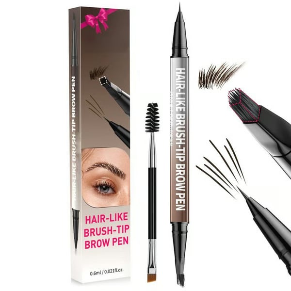 🔥4D Brow Pencil: Waterproof Microblading + Double-Ended Brush