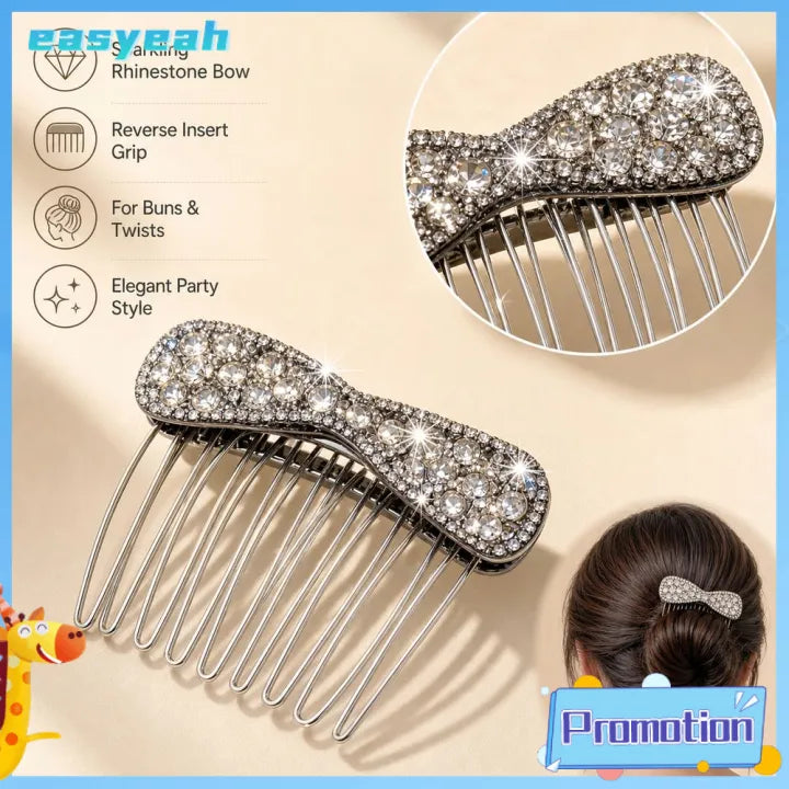 💥Buy 1 Get 1 Free💥Rhinestone bow hair comb