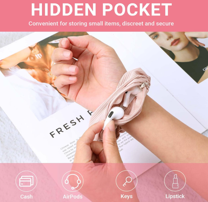🎀 ZipPocket Ponytail Holder for Girls 🎀（Buy 1 Get 1 Free！！！）