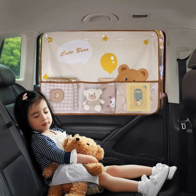 🔥50% OFF🚗🔆Car Window Shades with Storage Pockets