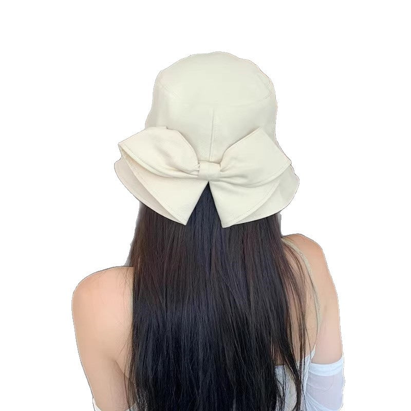 Women's Wide Brim Foldable Bow Sun Hat