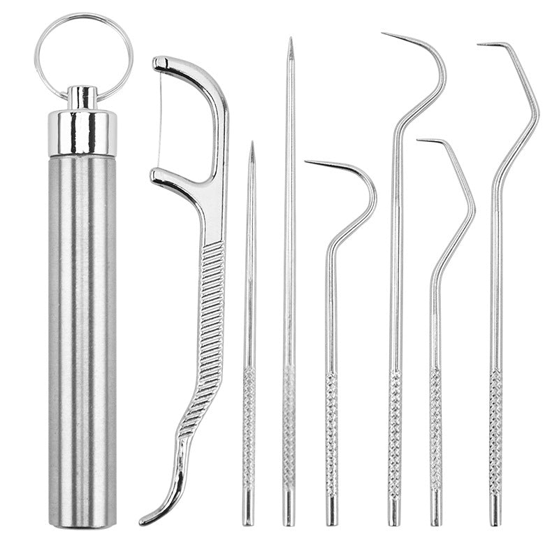 🔥 50% OFF 🎉 | 😬 Remove Stuck Food Easily | 🇩🇪 German Precision 0.1mm Stainless Steel Toothpick Set ✨🏆