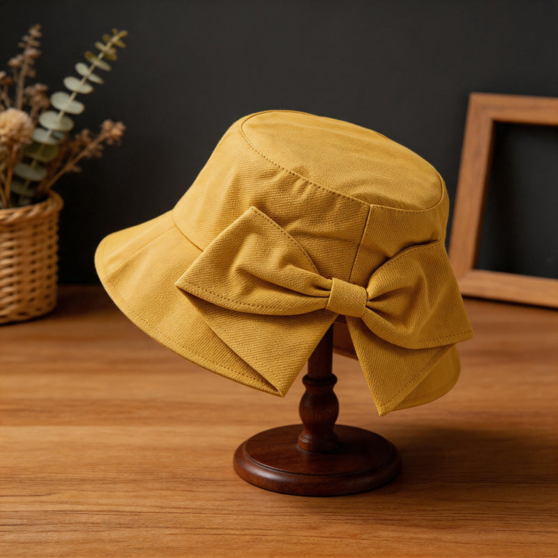 Women's Wide Brim Foldable Bow Sun Hat