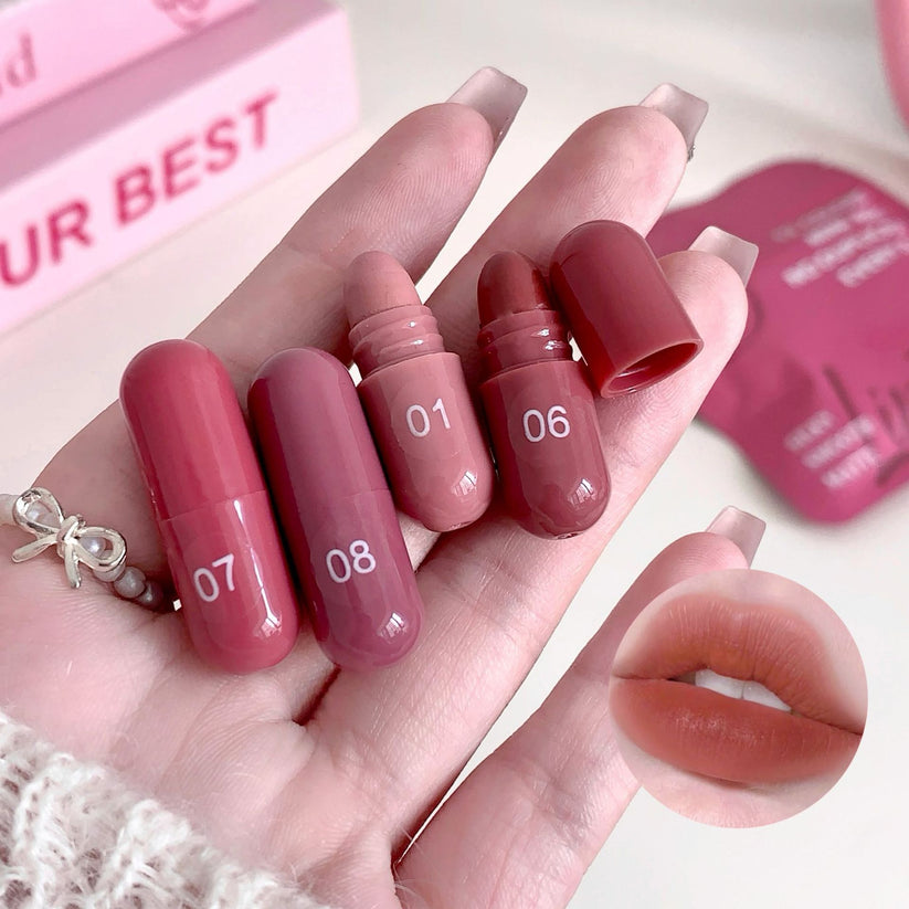 💋💄12-Color Matte Capsule Lipstick Set – Waterproof and Long-Lasting