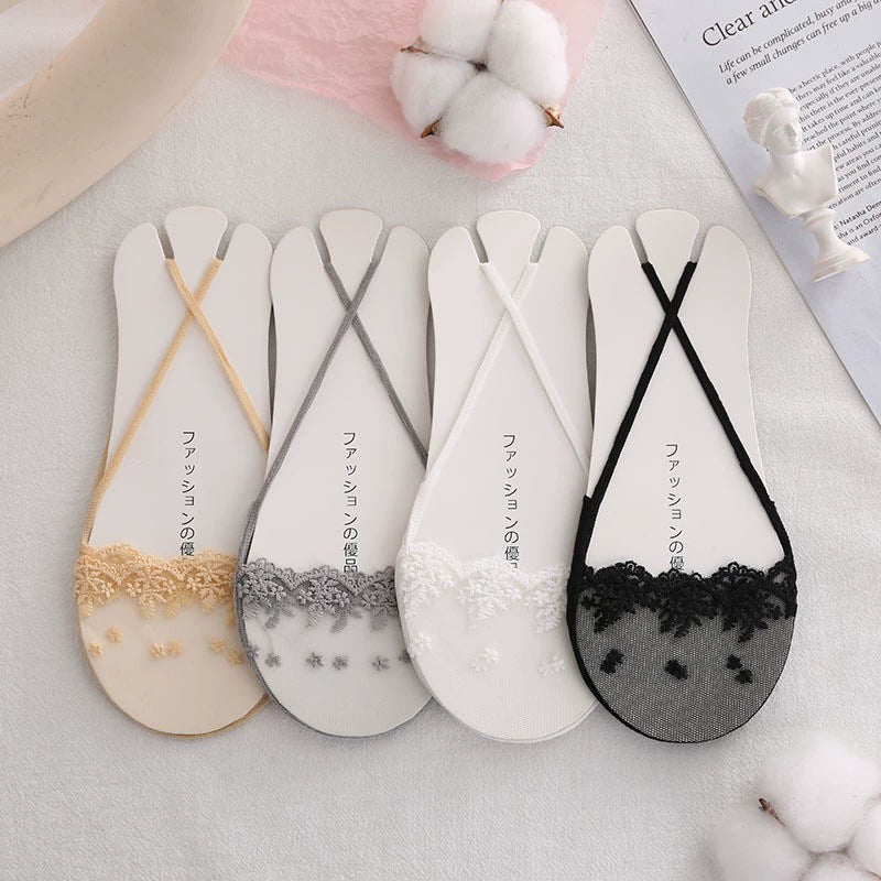 🔥50%OFF NOW🔥 Invisible Lace Half Socks (5Pairs)