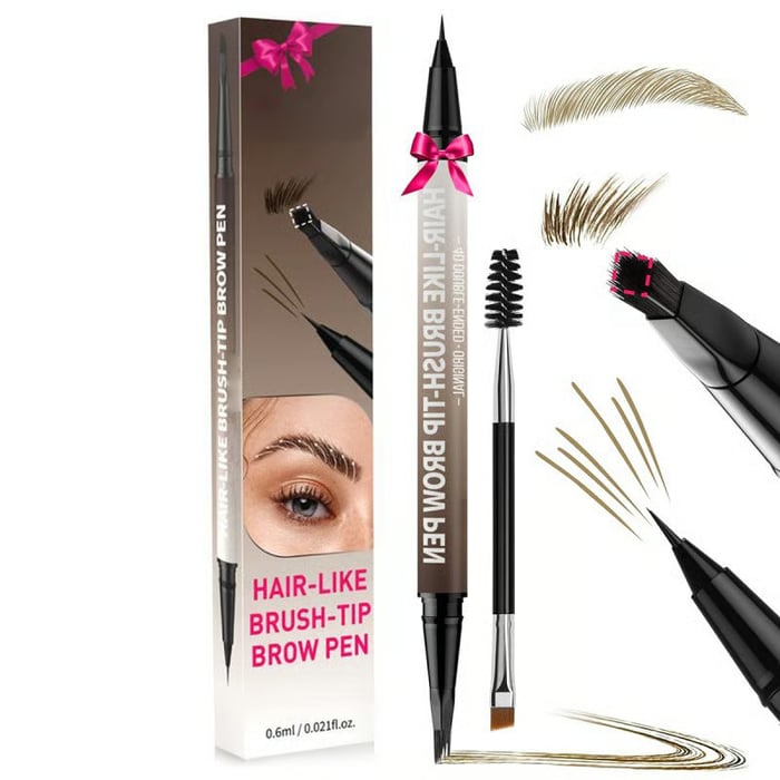 🔥4D Brow Pencil: Waterproof Microblading + Double-Ended Brush