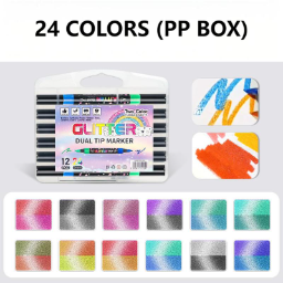 🔥Glitter Dual-Tip Acrylic Paint Markers Set