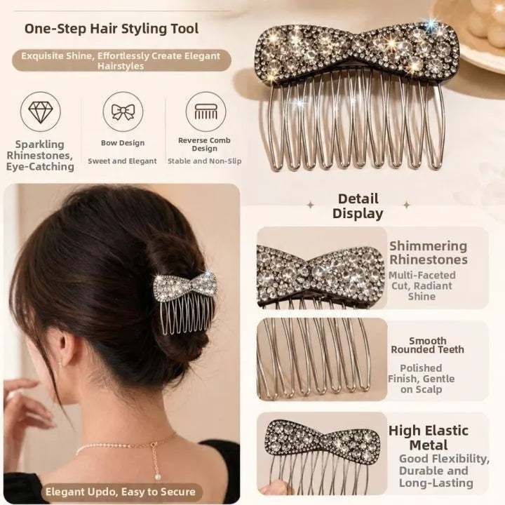 💥Buy 1 Get 1 Free💥Rhinestone bow hair comb