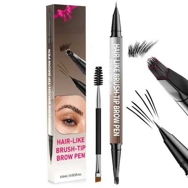 🔥4D Brow Pencil: Waterproof Microblading + Double-Ended Brush