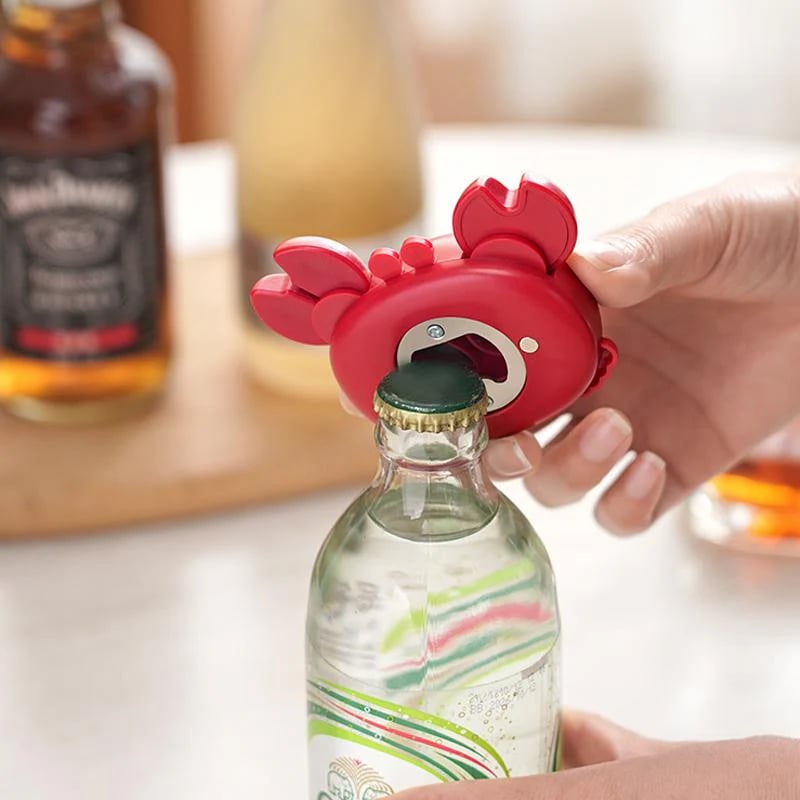 🦀 3-in-1 Magnetic Crab Multitool – Bottle Opener, Box Cutter, and Mini Scissors for the Kitchen