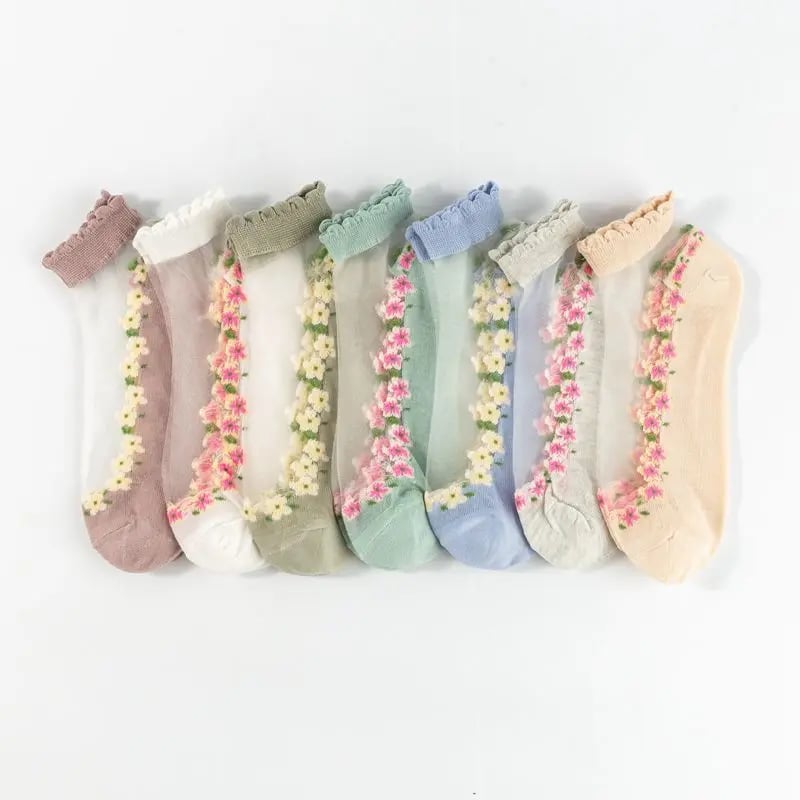 🌺 Floral Lace Women's Spring/Summer Short Socks