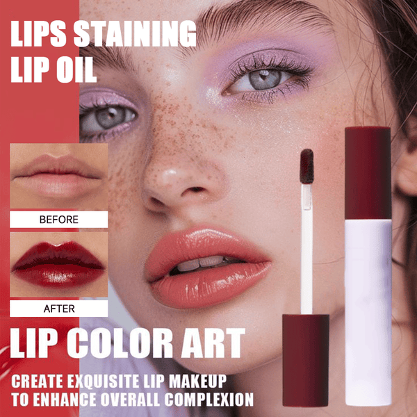 🎁LAST DAY SALE 55% OFF🔥-✨Lips Staining Lip Oil (Non-Sticky | Non-Smudge | 24H Long-Lasting👄)