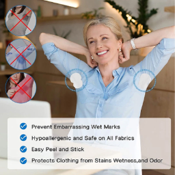 ❤️Disposable ultra-thin sweat pads for underarms