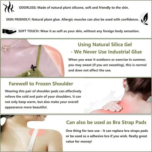 ✨Naturally Silicone -Transparent Anti-slip Shoulder Pads
