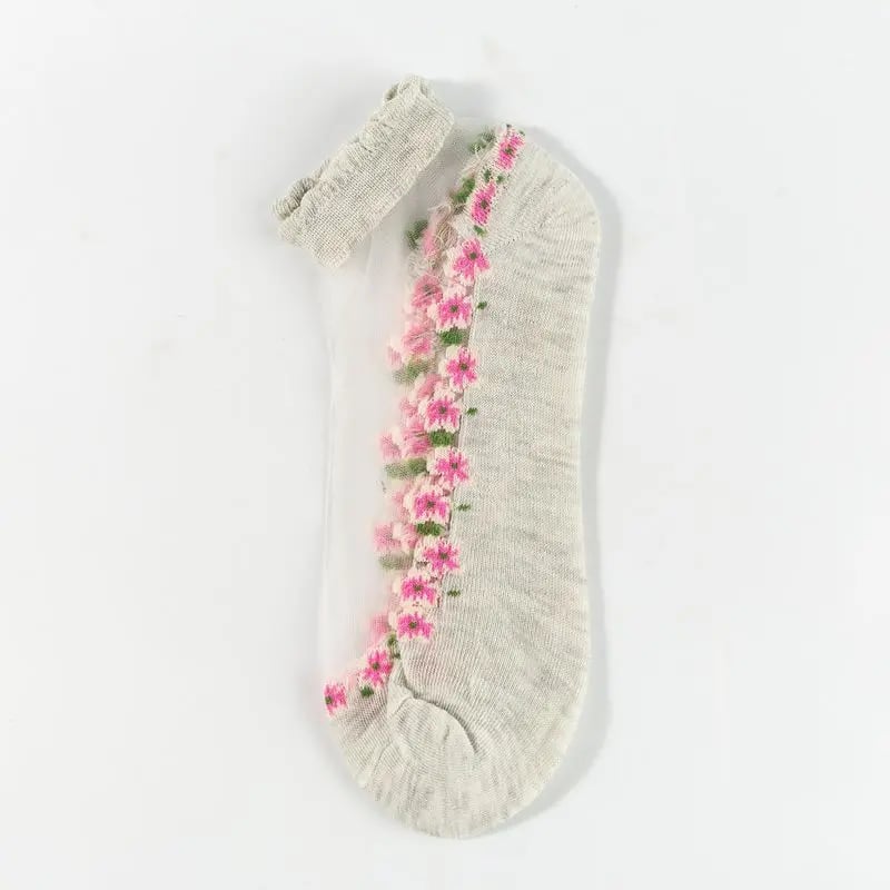 🌺 Floral Lace Women's Spring/Summer Short Socks