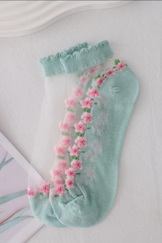 🌺 Floral Lace Women's Spring/Summer Short Socks