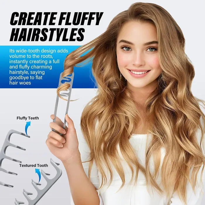 💇2026 Upgrade Volumizing Comb, Wide-Tooth Styling for All Hair Lengths, Men & Women