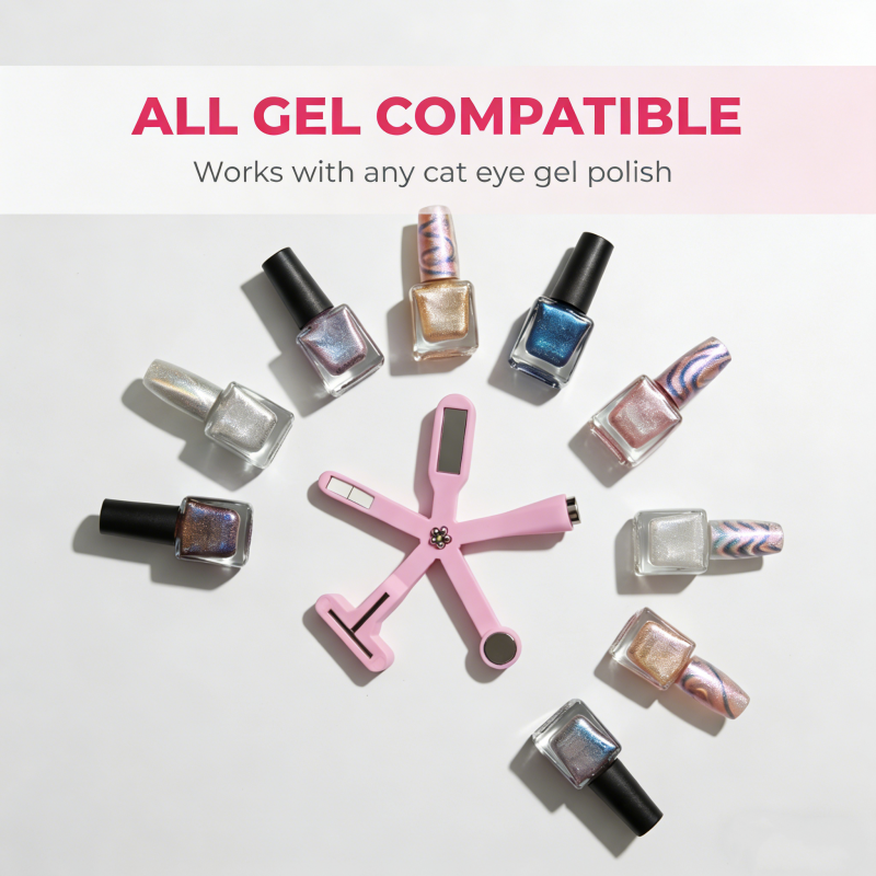 💖🥳2026 HOT SALE🥳💞50K+ SOLD!💥🎨✨ Salon Cat Eye Nails at Home! 6-in-1 Nail Art Magnet🧲💅