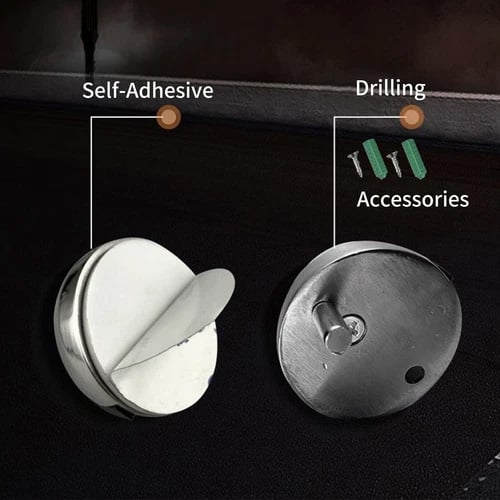 HOT SALE🔥 Hidden Stainless Steel Rubber Dual-use Door Stopper Door Holders