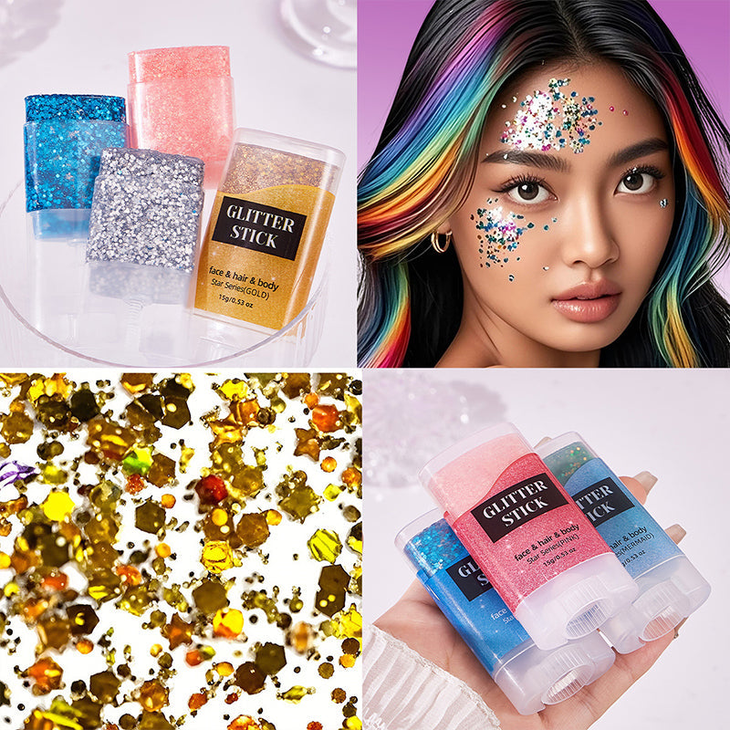 Compact & Gentle Splendid Glitter Stick for Body Use