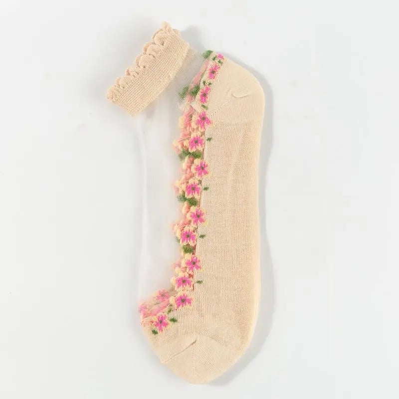 🌺 Floral Lace Women's Spring/Summer Short Socks
