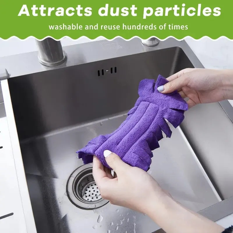🧹 Reusable Chenille Microfiber Duster ✨ Easy Dust Cleaning