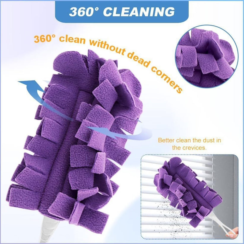 🧹 Reusable Chenille Microfiber Duster ✨ Easy Dust Cleaning