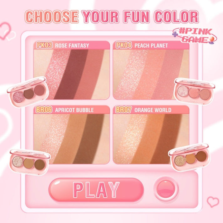 💖✨ A three-color eyeshadow palette—reveal a unique and stunning look