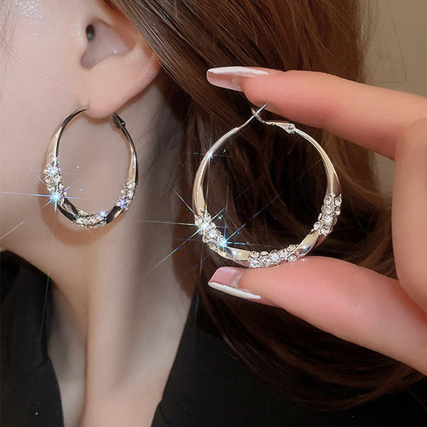 🔥2026 Hot Sale🔥💞50K+ SOLD!👁️✨Circle Earrings with Zirconia💖